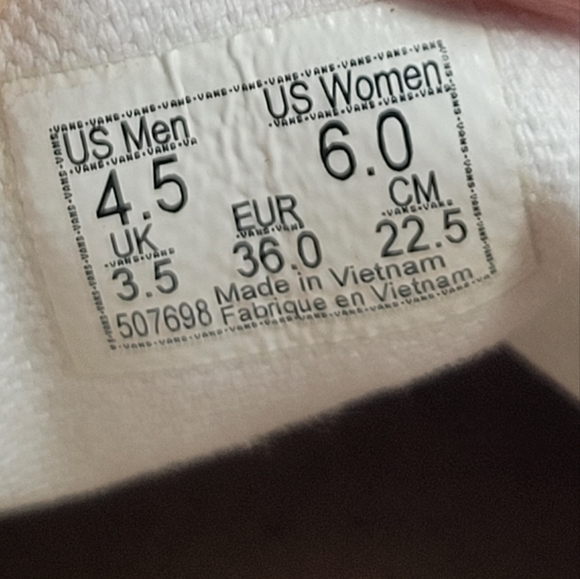 Vans Authentic Low Cut Valentine Heart Lace Up Sneakers Unisex Womens 6 Mens 4.5 - Picture 8 of 12